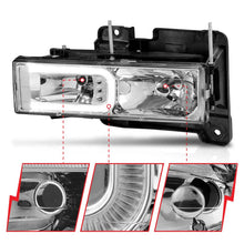 Load image into Gallery viewer, ANZO 1999-2000 Cadillac Escalade Crystal Headlights - Side View