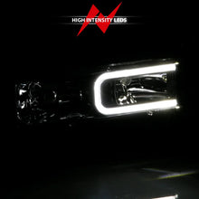 Load image into Gallery viewer, ANZO 1999-2000 Cadillac Escalade Crystal Headlights Light Bar Black Housing (Pair) - Installation View