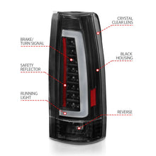 Load image into Gallery viewer, ANZO 1999-2000 Cadillac Escalade LED Taillights Black Housing Clear Lens Pair - Additional View 5