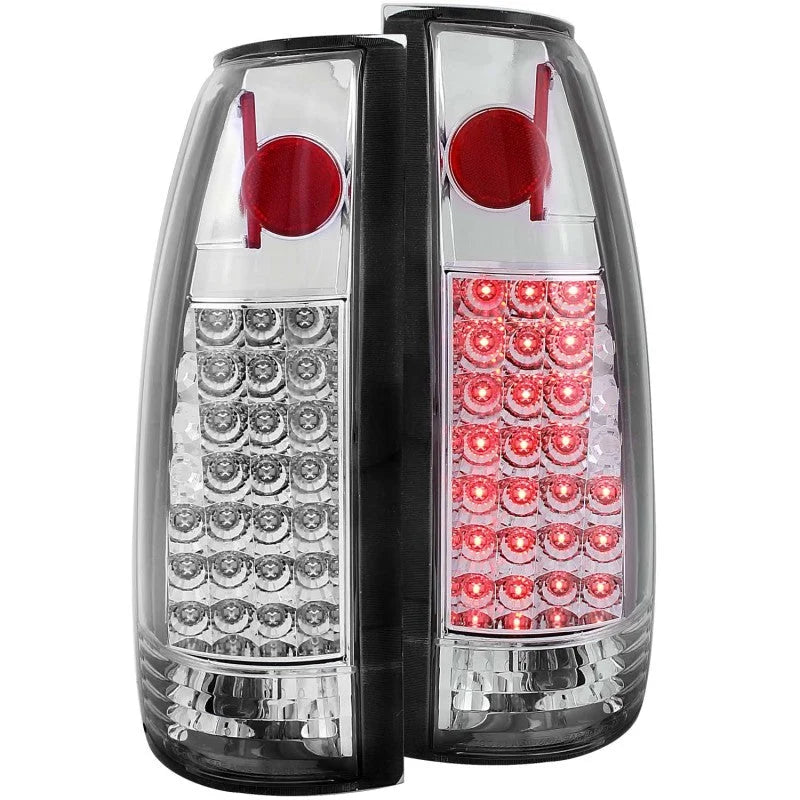 ANZO 1999-2000 Cadillac Escalade LED Taillights Chrome - Main Product View