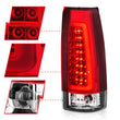 Load image into Gallery viewer, ANZO 1999-2000 Cadillac Escalade LED Taillights Chrome Housing Red/Clear Lens Pair - Back View