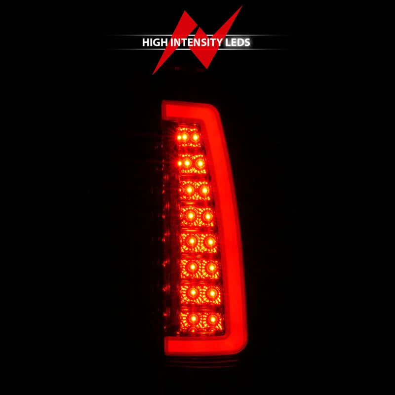 ANZO 1999-2000 Cadillac Escalade LED Taillights Chrome Housing Red/Clear Lens Pair - Installation View