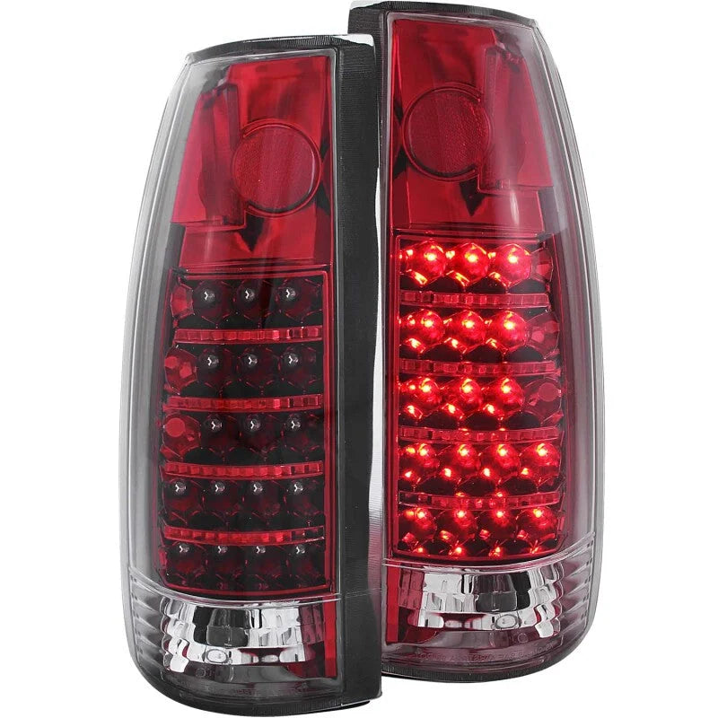 ANZO 1999-2000 Cadillac Escalade LED Taillights Red/Clear - Main Product View