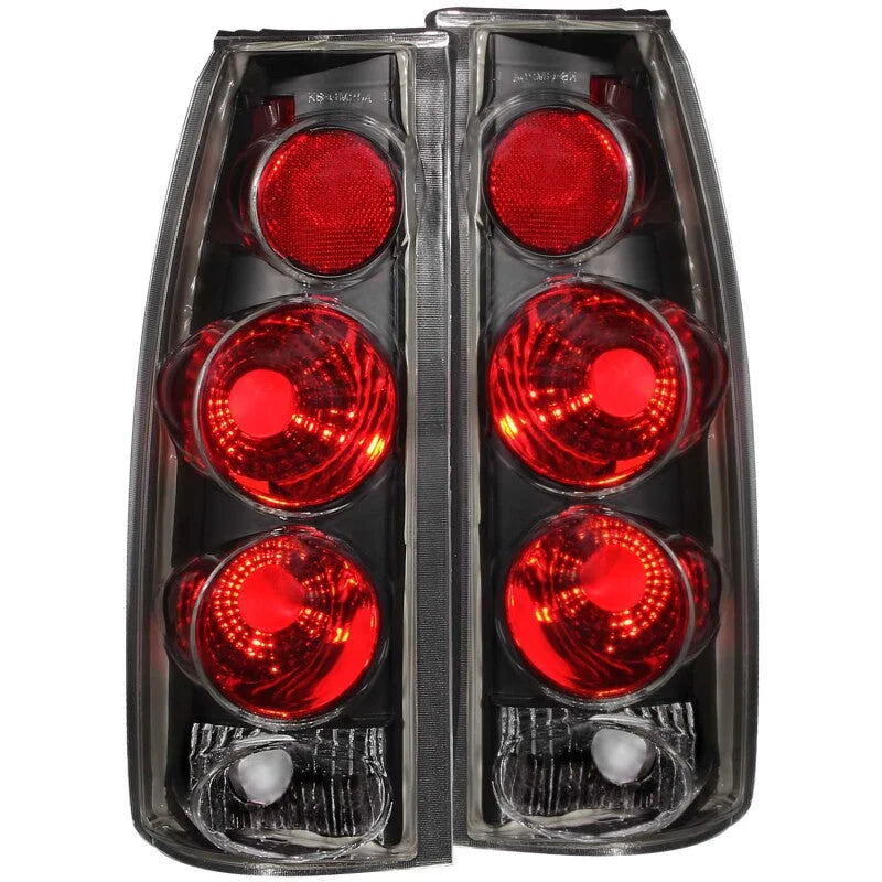 ANZO 1999-2000 Cadillac Escalade Taillights Black 3D Style - Main Product View