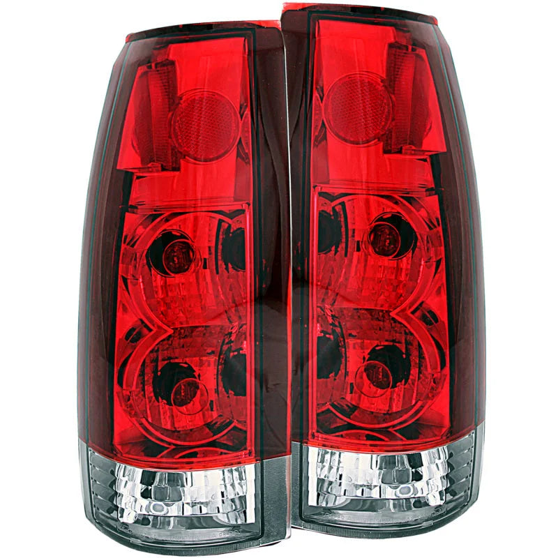 ANZO 1999-2000 Cadillac Escalade Taillights Red/Clear - New Gen - Main Product View