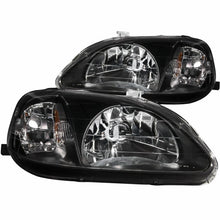 Load image into Gallery viewer, ANZO 1999-2000 Honda Civic Crystal Headlights Black - Main Product View