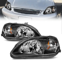 Load image into Gallery viewer, ANZO 1999-2000 Honda Civic Crystal Headlights Black - Additional View 7