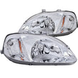 Load image into Gallery viewer, ANZO 1999-2000 Honda Civic Crystal Headlights Chrome - Main Product View