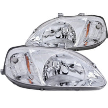 Load image into Gallery viewer, ANZO 1999-2000 Honda Civic Crystal Headlights Chrome - Main Product View