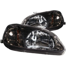 Load image into Gallery viewer, ANZO 1999-2000 Honda Civic Crystal Headlights Gun-Metal Gray - Main Product View