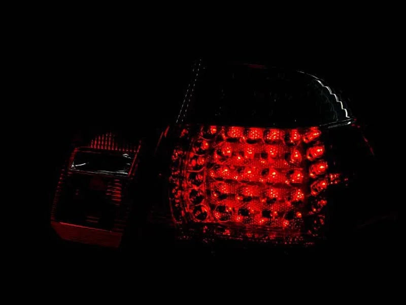 ANZO 1999-2001 BMW 3 Series E46 LED Taillights Red/Clear 4pc - Side View