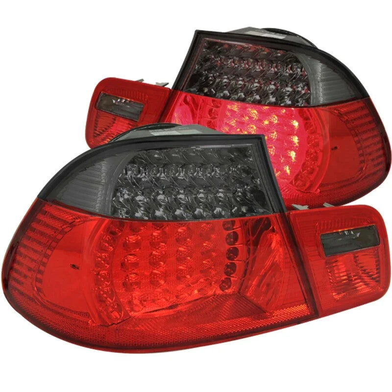 ANZO 1999-2001 BMW 3 Series E46 LED Taillights Red/Smoke 2pc - Main Product View