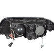 Load image into Gallery viewer, ANZO 1999-2001 BMW 3 Series E46 Projector Headlights w/ Halo Black (CCFL) - Side View