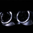 Load image into Gallery viewer, ANZO 1999-2001 BMW 3 Series E46 Projector Headlights w/ Halo Black (CCFL) - Back View