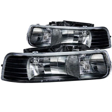 Load image into Gallery viewer, ANZO 1999-2002 Chevrolet Silverado 1500 Crystal Headlights Black - Main Product View