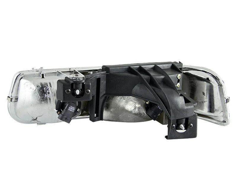 ANZO 1999-2002 Chevrolet Silverado 1500 Crystal Headlights Black - Side View