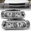 Load image into Gallery viewer, ANZO 1999-2002 Chevrolet Silverado 1500 Crystal Headlights Chrome - Main Product View