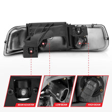 Load image into Gallery viewer, ANZO 1999-2002 Chevrolet Silverado 1500 Crystal Headlights Chrome - Additional View 6