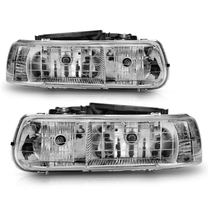 ANZO 1999-2002 Chevrolet Silverado 1500 Crystal Headlights Chrome - Additional View 7