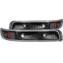 Load image into Gallery viewer, ANZO 1999-2002 Chevrolet Silverado 1500 Euro Parking Lights Black w/ Amber Reflector - Main Product View