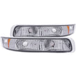 Load image into Gallery viewer, ANZO 1999-2002 Chevrolet Silverado 1500 Euro Parking Lights Chrome w/ Amber Reflector - Main Product View