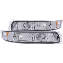 Load image into Gallery viewer, ANZO 1999-2002 Chevrolet Silverado 1500 Euro Parking Lights Chrome w/ Amber Reflector - Main Product View