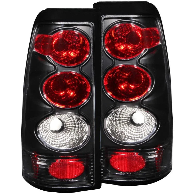 ANZO 1999-2002 Chevrolet Silverado 1500 Taillights Black - Main Product View