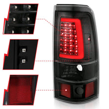 Load image into Gallery viewer, ANZO 1999-2002 Chevy Silverado 1500 LED Taillights Plank Style Black w/Clear Lens - Installation View