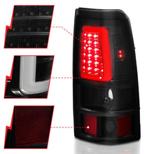 Load image into Gallery viewer, ANZO 1999-2002 Chevy Silverado 1500 LED Taillights Plank Style Black w/Smoke Lens - Side View