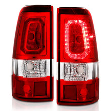 Load image into Gallery viewer, ANZO 1999-2002 Chevy Silverado 1500 LED Taillights Plank Style Chrome With Red/Clear Lens - Installation View