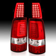 Load image into Gallery viewer, ANZO 1999-2002 Chevy Silverado 1500 LED Taillights Plank Style Chrome With Red/Clear Lens - Side View