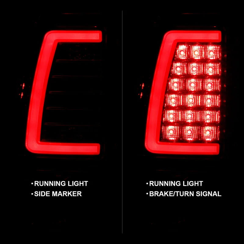 ANZO 1999-2002 Chevy Silverado 1500 LED Taillights Plank Style Chrome With Red/Clear Lens - Additional View 5
