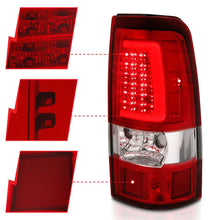 Load image into Gallery viewer, ANZO 1999-2002 Chevy Silverado 1500 LED Taillights Plank Style Chrome With Red/Clear Lens - Additional View 7