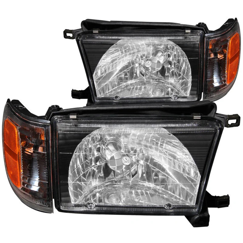 ANZO 1999-2002 Toyota 4Runner Crystal Headlights Black - Main Product View
