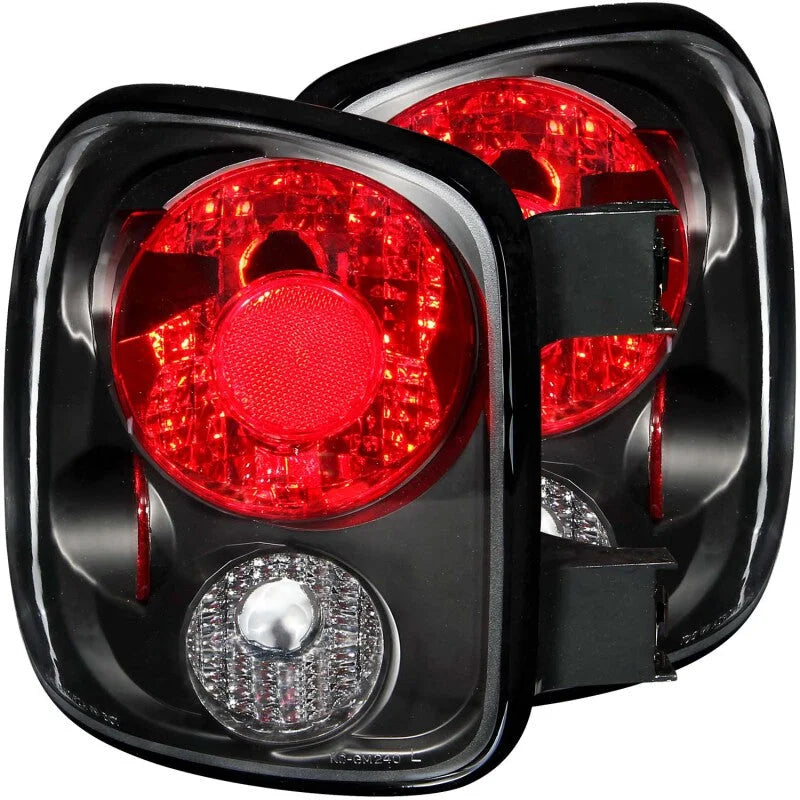 ANZO 1999-2004 Chevrolet Silverado Taillights Black - Main Product View