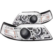Load image into Gallery viewer, ANZO 1999-2004 Ford Mustang Projector Headlights Chrome - Main Product View