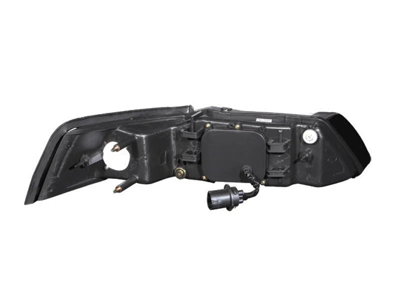 ANZO 1999-2004 Ford Mustang Projector Headlights Chrome - Side View
