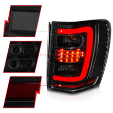 Load image into Gallery viewer, ANZO 1999-2004 Jeep Grand Cherokee LED Tail Lights w/ Light Bar Black Housing Smoke Lens - Additional View 8