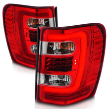 Load image into Gallery viewer, ANZO 1999-2004 Jeep Grand Cherokee LED Tail Lights w/ Light Bar Chrome Housing Red/Clear Lens - Additional View 5