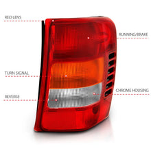 Load image into Gallery viewer, ANZO 1999-2004 Jeep Grand Cherokee Taillight Red/Clear Lens (OE Replacement) - Installation View