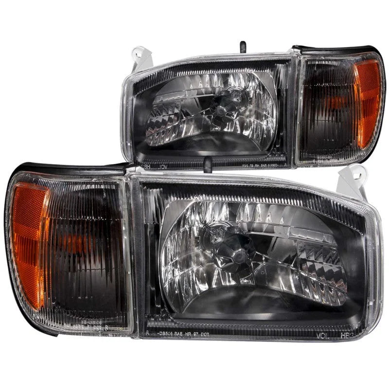 ANZO 1999-2004 Nissan Pathfinder Crystal Headlights Black - Main Product View