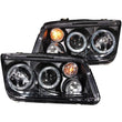 Load image into Gallery viewer, ANZO 1999-2005 Volkswagen Jetta Projector Headlights w/ Halo Black (CCFL) - Main Product View
