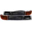 Load image into Gallery viewer, ANZO 1999-2006 Gmc Sierra 1500 Euro Parking Lights Black w/ Amber Reflector - Main Product View