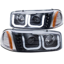 Load image into Gallery viewer, ANZO 1999-2006 Gmc Sierra 1500 Projector Headlights w/ U-Bar Black - Main Product View
