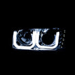Load image into Gallery viewer, ANZO 1999-2006 Gmc Sierra 1500 Projector Headlights w/ U-Bar Black - Side View
