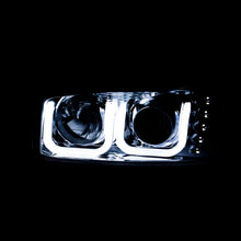 Load image into Gallery viewer, ANZO 1999-2006 Gmc Sierra 1500 Projector Headlights w/ U-Bar Black - Side View