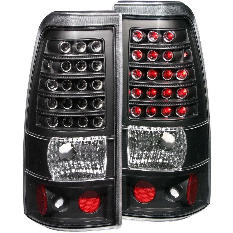 ANZO 1999-2007 Chevrolet Silverado 1500 LED Taillights Black - Main Product View
