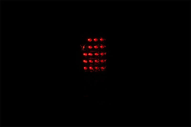 ANZO 1999-2007 Chevrolet Silverado 1500 LED Taillights Red/Clear - Back View