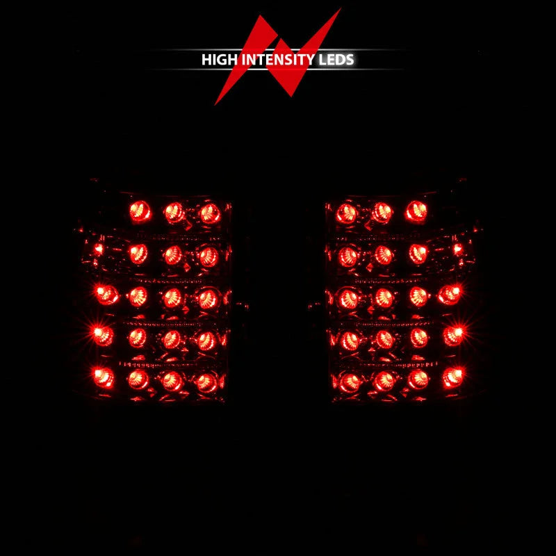ANZO 1999-2007 Chevrolet Silverado 1500 LED Taillights Red/Clear - Additional View 5