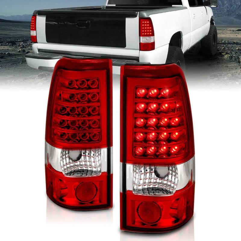 ANZO 1999-2007 Chevrolet Silverado 1500 LED Taillights Red/Clear - Additional View 6